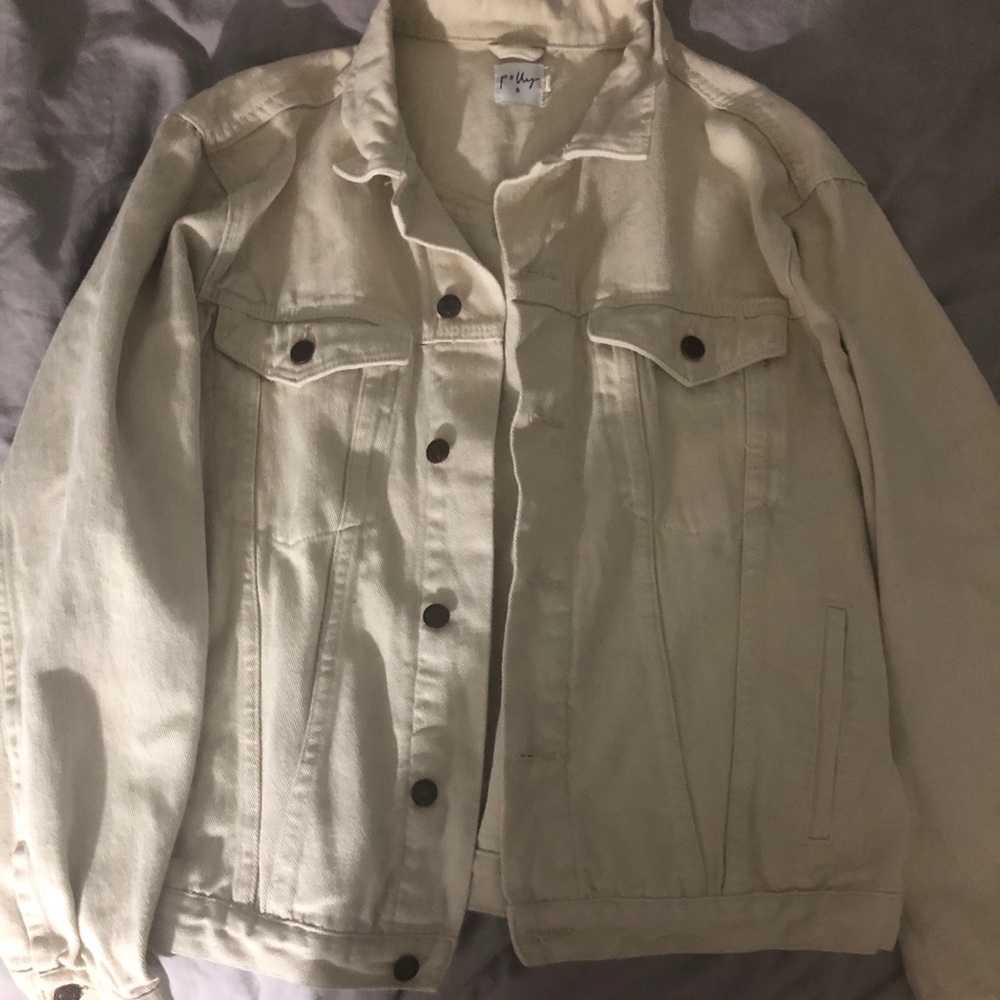 Princess Polly cream western denim jacket